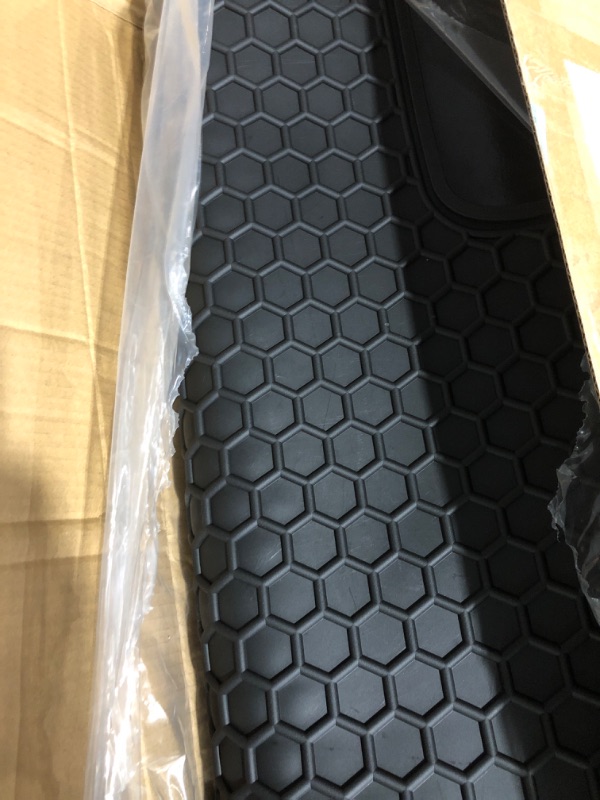 Photo 3 of Megiteller Car Floor Mats Custom Fit for Odorless Washable Heavy Duty Rubber (All Weather) Floor Liners Front and Rear Row Set Black Black Floor mats