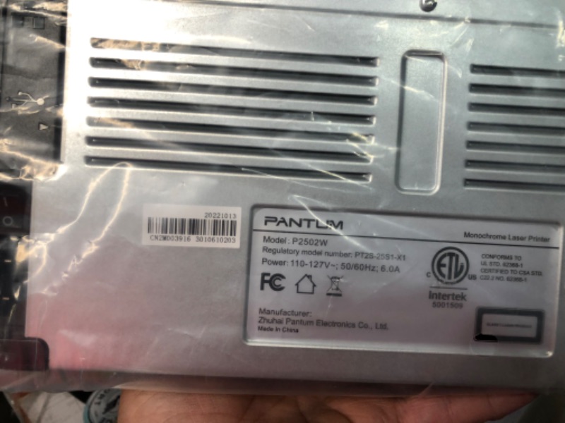 Photo 1 of Pantum P2502W Monochrome Laser Printer Black and White Printing- Small Laserjet