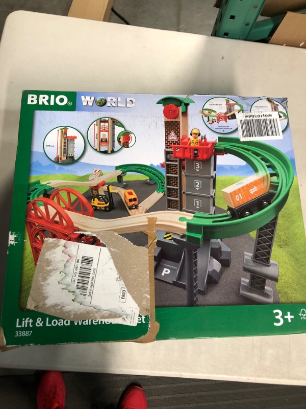 Photo 5 of **NEW** BRIO World - 33887 Lift & Load Warehouse Set | 32 Piece Train Toy with Accessories and Wooden Tracks for Kids Ages 3 and Up