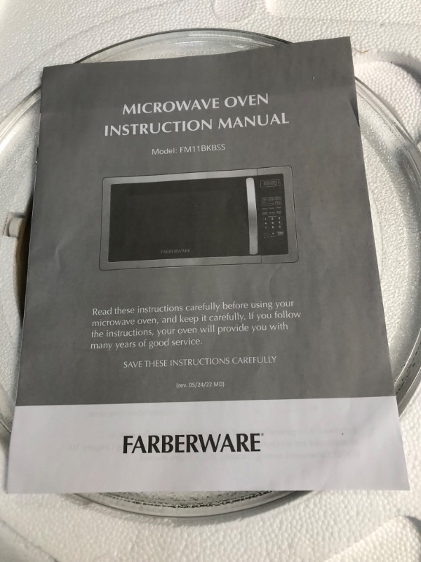 Photo 4 of **NEW** Farberware Classic 1.1 Cu. Ft. 1000-Watt Microwave Oven, Stainless Steel, 