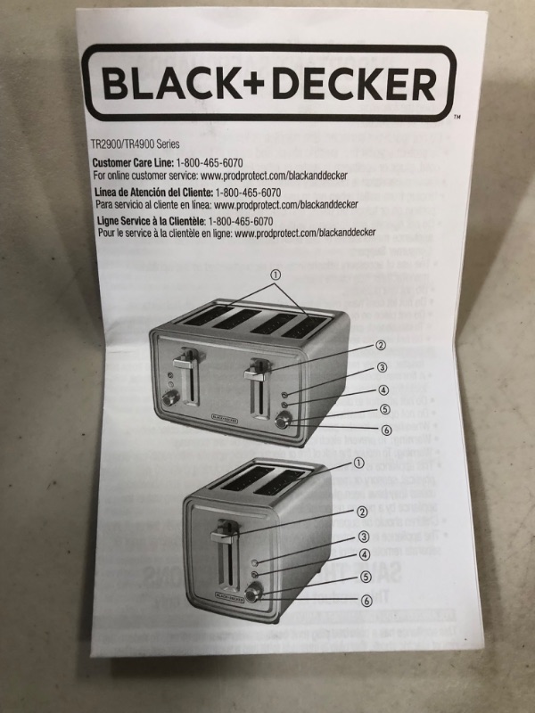 Photo 2 of **USED/SEE NOTES**BLACK+DECKER 4 Slice Toaster - Stainless Steel 