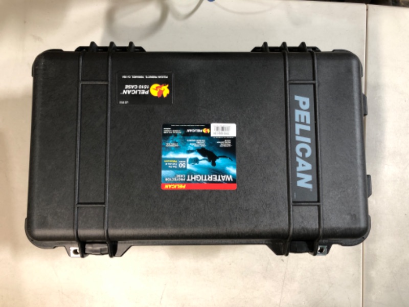 Photo 3 of Pelican 1510 Case With Foam (Black) Black Case Only With Foam