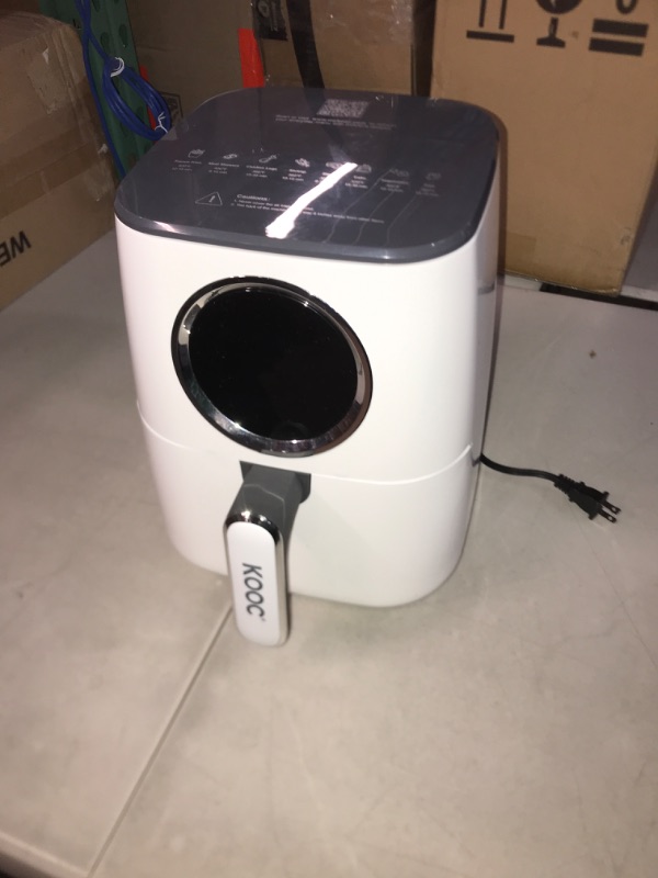Photo 2 of ** PARTS ONLY** DOSENT TURN ON** KOOC Large Air Fryer, 4.5-Quart Electric Hot Oven Cooker, Free Cheat Sheet for Quick 