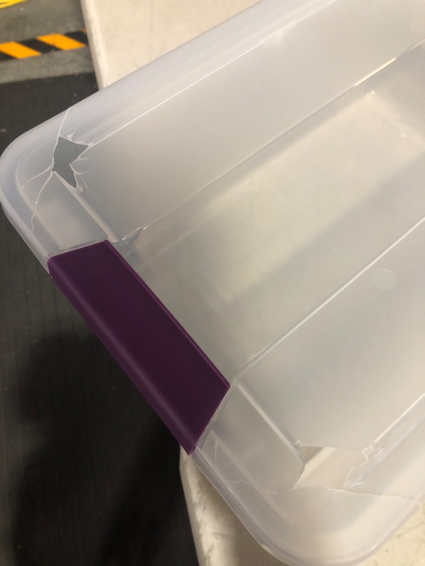 Photo 2 of **lid broken see images**
Clearview Storage Box With Latched Lid 