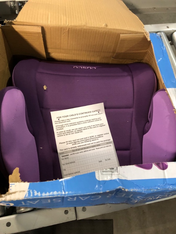 Photo 2 of Cosco Topside Child Safe Belt Positioned Backless Booster Car Seat, Purple Grape