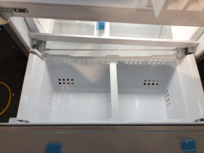Photo 7 of **BOTTOM FREEZER DAMAGED** Frigidaire 23.3-cu ft Counter-depth French Door Refrigerator with Ice Maker (Fingerprint Resistant Stainless Steel NEW TESTED