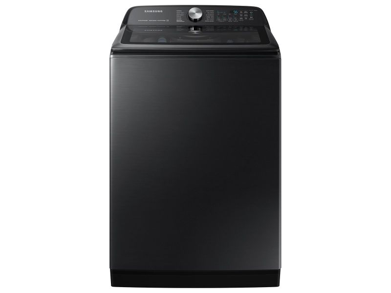 Photo 1 of 5.1 cu. ft. Smart Top Load Washer with ActiveWave™ Agitator and Super Speed Wash in Brushed Black