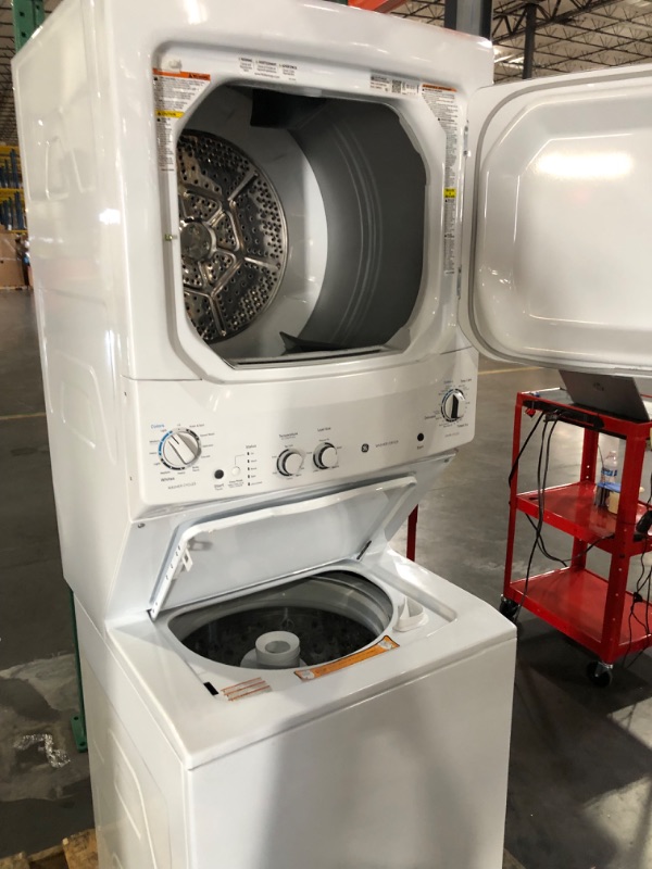 Photo 3 of E Unitized Spacemaker® 3.8 cu. ft. Capacity Washer with Stainless Steel Basket and 5.9 cu. ft. Capacity Electric Dryer Model #:GUD27ESSMWW
