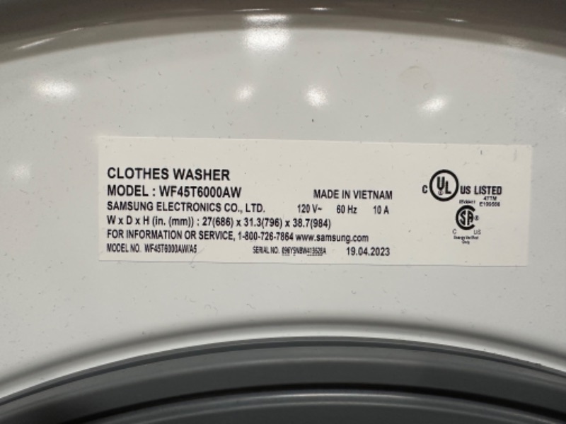 Photo 5 of 4.5 cu. ft. Front Load Washer with Vibration Reduction Technology