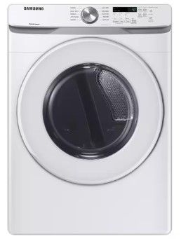 Photo 1 of **SEE NOTES** Samsung 7.5 cu. ft. Stackable Vented Electric Dryer with Sensor Dry in White