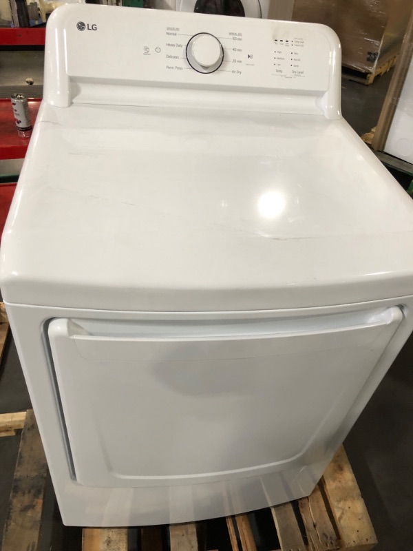 Photo 2 of **SEE NOTES** LG DLE6100W 7.3 cu. ft. Ultra Large Capacity Rear Control Electric Energy Star Dryer with Sensor Dry