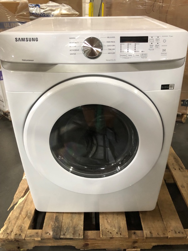 Photo 1 of **SEE NOTES** Samsung 7.5 cu. ft. Electric Dryer with Sensor Dry in White