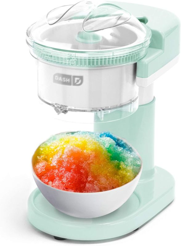 Photo 1 of DASH Shaved Ice Maker + Slushie Machine with Stainless Steel Blades for Snow Cone, Margarita + Frozen Cocktails, Organic, Sugar Free, Flavored Healthy Snacks for Kids & Adults - Aqua