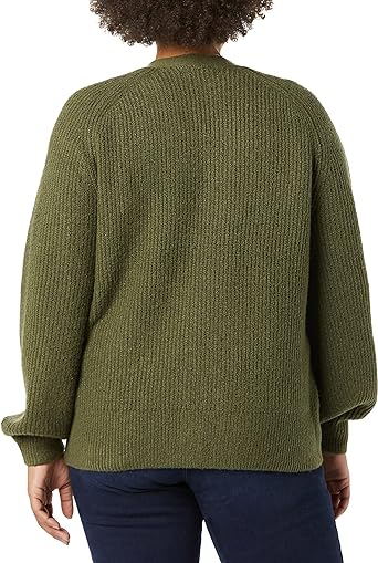 Photo 1 of Amazon Essentials Women's Soft Touch Ribbed Blouson Cardigan XS Olive
