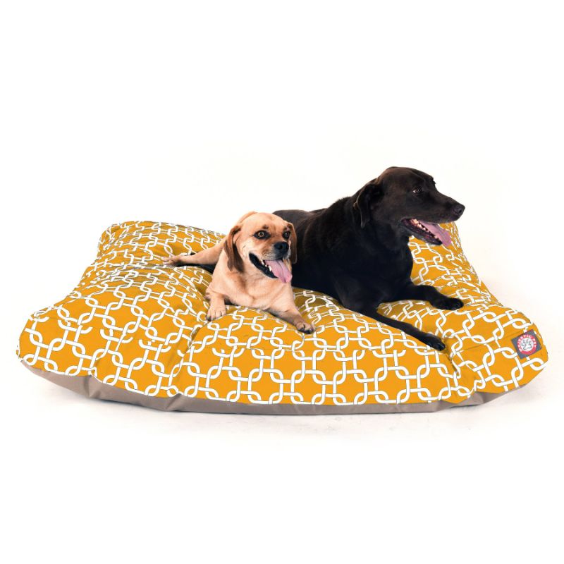 Photo 1 of 48X36 IN XL Yellow Plantation Pet Dog Bed With Removable Washable Cover