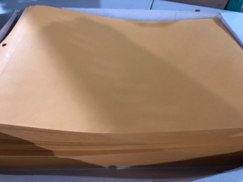 Photo 2 of Quality Park 12 x 15-1/2 Clasp Envelopes, Clasp and Gummed Closures, for Oversized Papers, Drawings or Posters, 28 lb Kraft Paper, 100/Box (QUA37810) 12 x 15.5 Flat