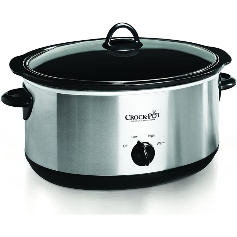 Photo 1 of Crock-pot Oval Manual Slow Cooker, 8 quart, Stainless Steel