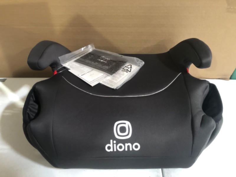 Photo 2 of Diono Solana 2022, No Latch, Single Backless Booster Car Seat, Lightweight, Machine Washable Covers, Cup Holders, Charcoal Gray NEW! Single Charcoal Gray