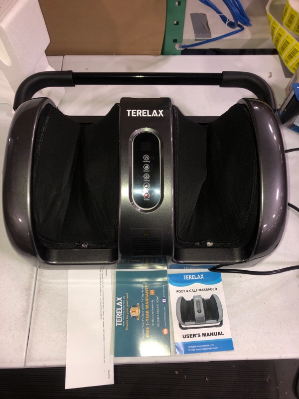 Photo 2 of TERELAX Foot Massager Machine Shiatsu Foot and Calf/Leg Massager with Heat 