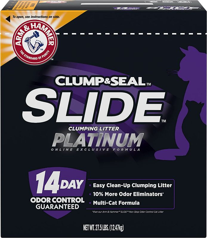 Photo 2 of Arm & Hammer Slide Platinum Clumping Cat Litter, Multi-Cat 27.5 lb