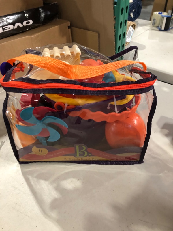 Photo 1 of  Beach Tote with Mesh Panel and 11 Funky Sand Toys – 