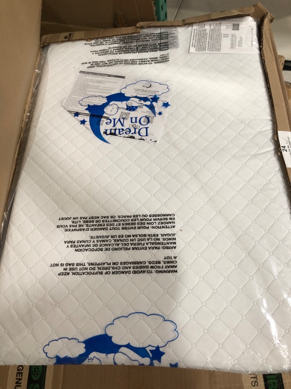 Photo 2 of Dream On Me Two Sided Contour Changing Pad 2022, White, Lightweight with Non Skid Bottom, Convenient Safety Strap, Waterproof Vinyl Cover, Phthalate Snow White