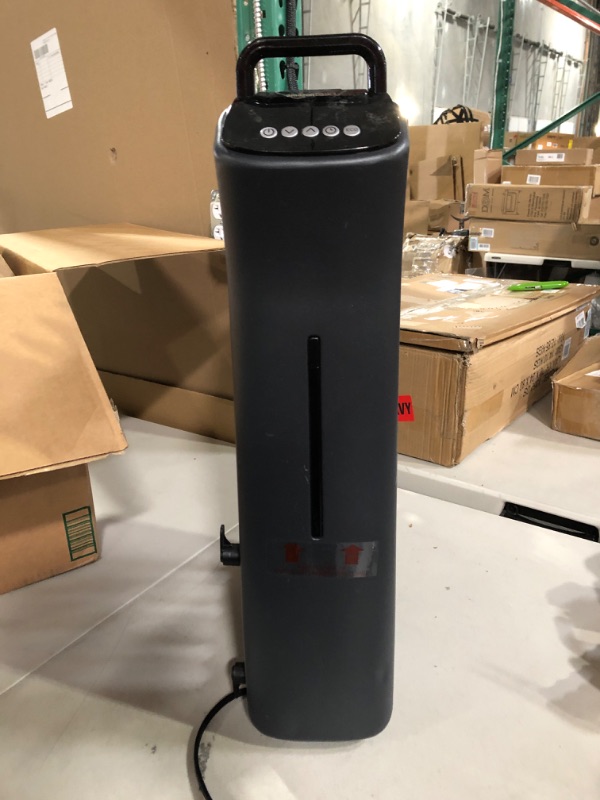 Photo 2 of Amazon Basics Portable Digital Radiator Heater with 7 Wavy Fins and Remote Control, Black, 1500W Digital Control