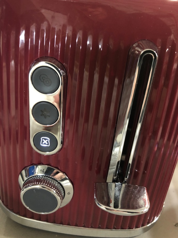 Photo 2 of Oster® Retro 2-Slice Toaster with Quick-Check Lever, Extra-Wide Slots, Impressions Collection, Red 2-Slice Red