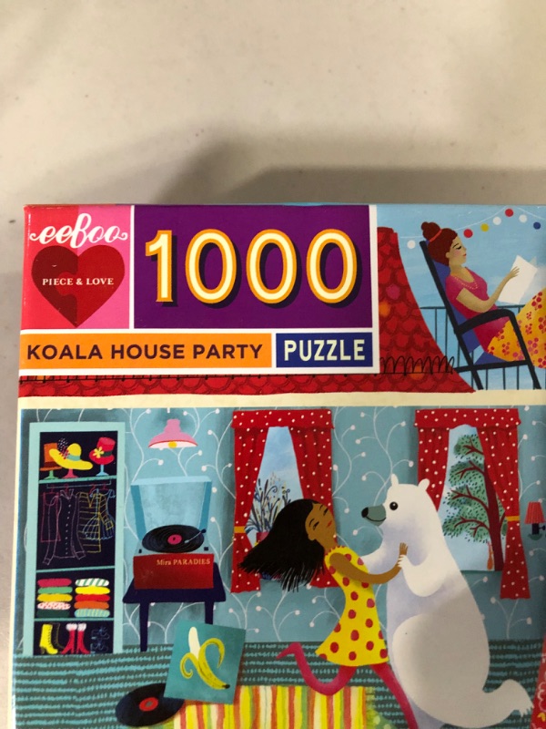 Photo 3 of *USED* eeBoo: Piece and Love Koala House Party 1000 Piece Square, Jigsaw Puzzle