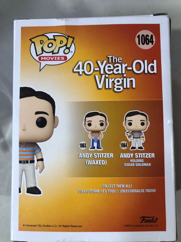 Photo 4 of **NEW** Funko Pop! Movies: 40 Year Old Virgin - Andy Holding Oscar (Styles May Vary)