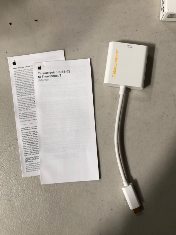 Photo 3 of **APPLE BUNDLE/SEE NOTES** 
Apple MagSafe Charger & Thunderbolt 3 (USB-C) to Thunderbolt 2 Adapter