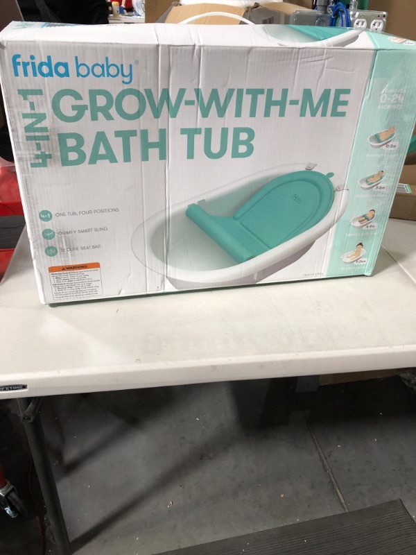 Photo 5 of *USED/MISSING PART* 4-in-1 Grow-with-Me Bath Tub by Frida Baby Transforms Infant Bathtub