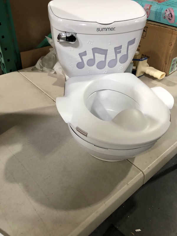 Photo 2 of **USED** Summer My Size Potty Lights and Songs Transitions, White – Realistic Potty Training Toilet with Interactive Handle that Plays Music for Kids