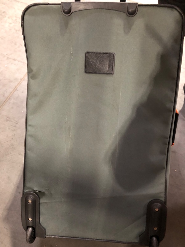 Photo 9 of *USED/DAMAGED* Rockland Journey Softside Upright Luggage Set, Charcoal/ORANGE, 4-Piece 