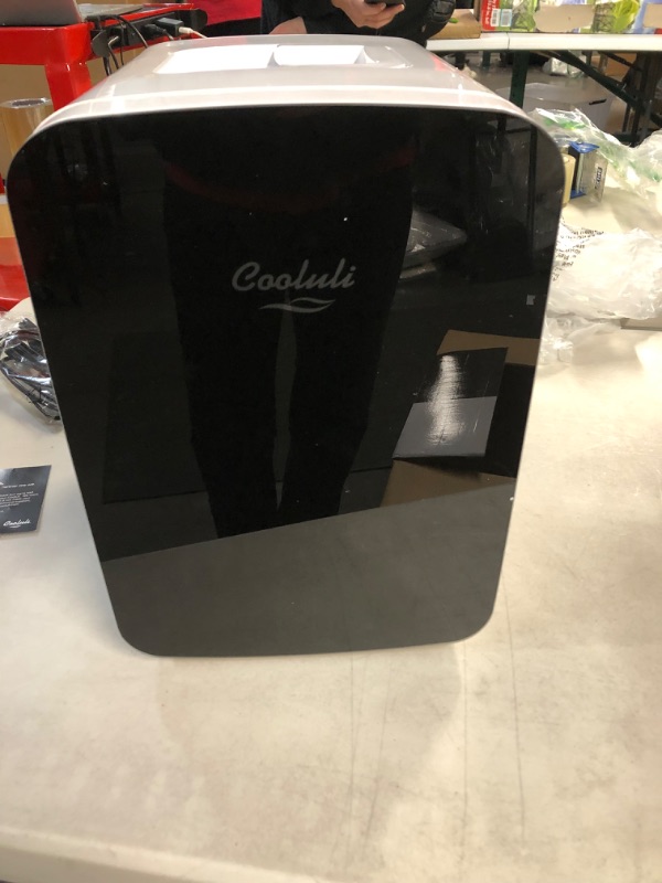 Photo 2 of **NEW** Cooluli 15L Mini Fridge 12v Portable Cooler & Warmer Glass Front, Black 