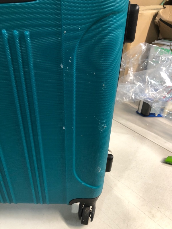 Photo 5 of **USED/SEE NOTES** Travelers Club Chicago Hardside Expandable Spinner Luggage, Teal, 20" Carry-On 