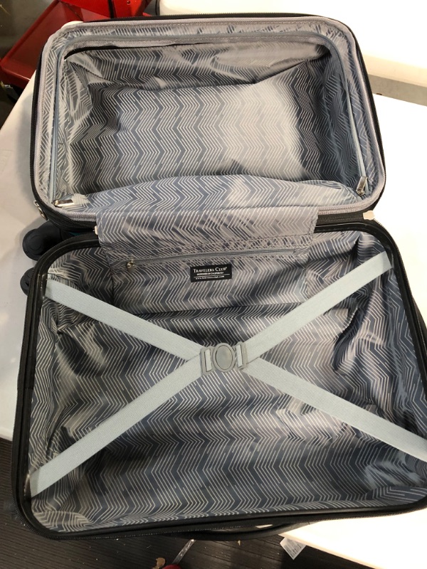 Photo 3 of **USED/SEE NOTES** Travelers Club Chicago Hardside Expandable Spinner Luggage, Teal, 20" Carry-On 