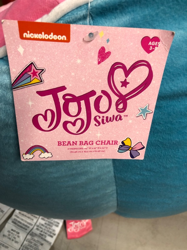 Photo 5 of **NEW** Idea Nuova Nickelodeon JoJo Siwa Micromink Bean Bag Chair, Medium