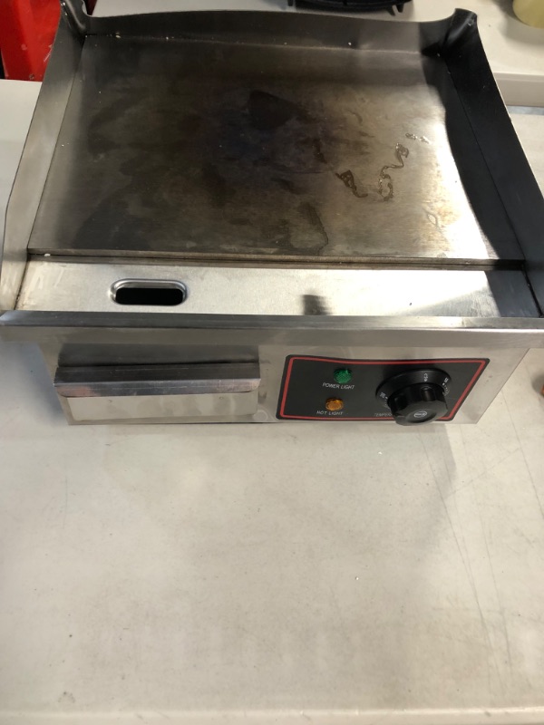 Photo 2 of **USED/SEE NOTES** PROMOTOR 14" Electric Countertop Griddle Grill Stainless Steel