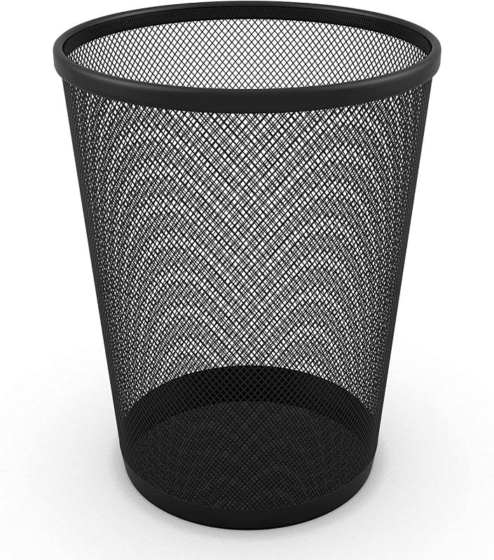 Photo 1 of **NEW** Amazon Basics Mesh Waste Basket, BLACK