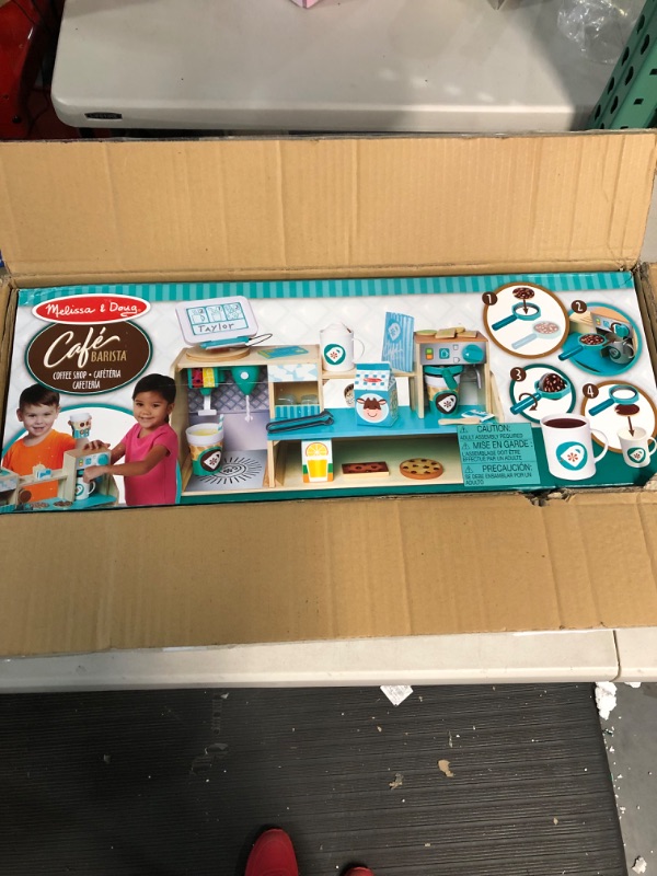 Photo 2 of **NEW** Melissa & Doug Wooden Café Barista Coffee Shop (35 Pieces) - Childs Toy Coffee Shop, Pretend Play Kitchen Sets For Kids Ages 3+