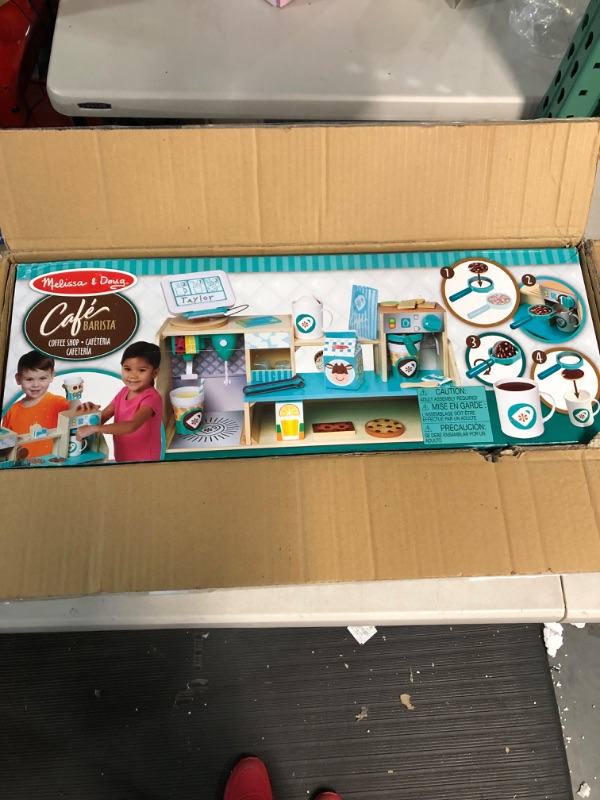 Photo 1 of **NEW** Melissa & Doug Wooden Café Barista Coffee Shop (35 Pieces) - Childs Toy Coffee Shop, Pretend Play Kitchen Sets For Kids Ages 3+