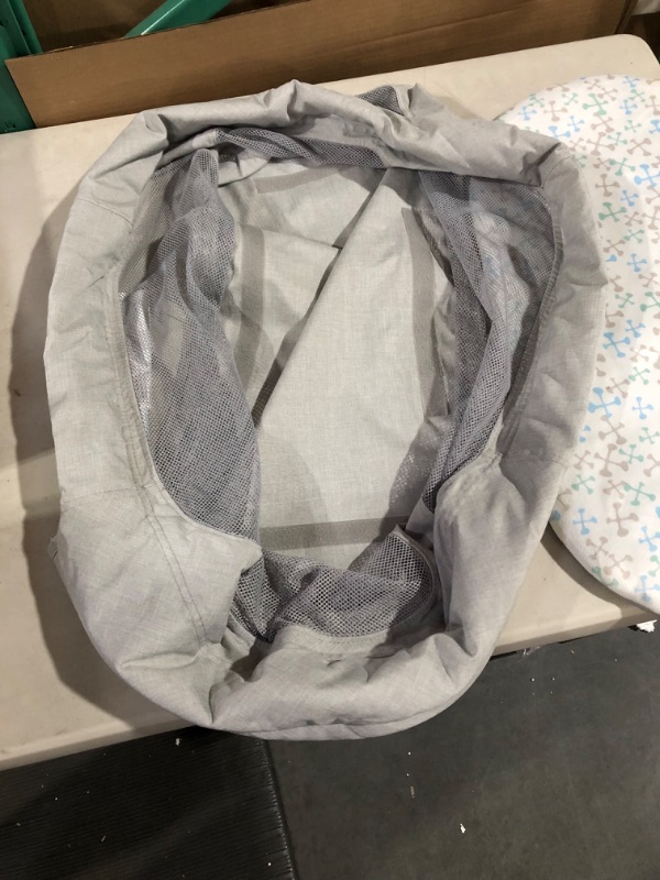 Photo 2 of **PARTS ONLY** Baby Basics™ Infant Bassinet, Gray, Portable and Collapsible, Includes Padded Insert Small