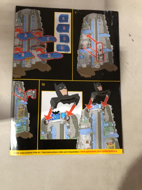 Photo 2 of **USED/SEE NOTES** DC Comics Batman, Bat-Tech Batcave, Giant Transforming Playset with Exclusive 4” Batman Figure and Accessories, Kids Toys for Boys Aged 4 and Up
