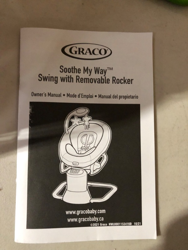 Photo 3 of **USED** Graco® Soothe My Way™ Swing with Removable Rocker, Maison
