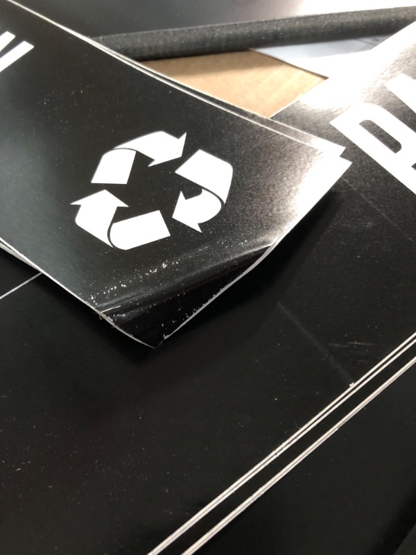 Photo 1 of Safco Products 2987BL Public Square Recycling Receptacle Lid, Slot Cutout for Newspaper and Paper (Base Sold Separately), Black