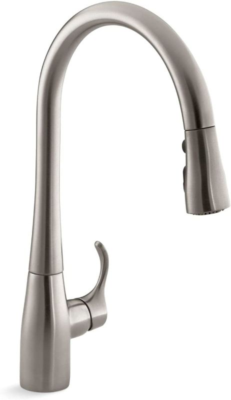 Photo 1 of **NEW/SEE NOTES** KOHLER 596-VS Simplice Pull Down Kitchen Faucet, High Arch, Vibrant Stainless