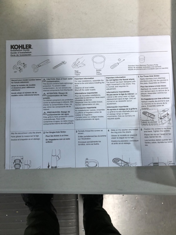 Photo 2 of **SEE NOTES** 
KOHLER 596-VS Simplice Pull Down Kitchen Faucet, High Arch, Vibrant Stainless