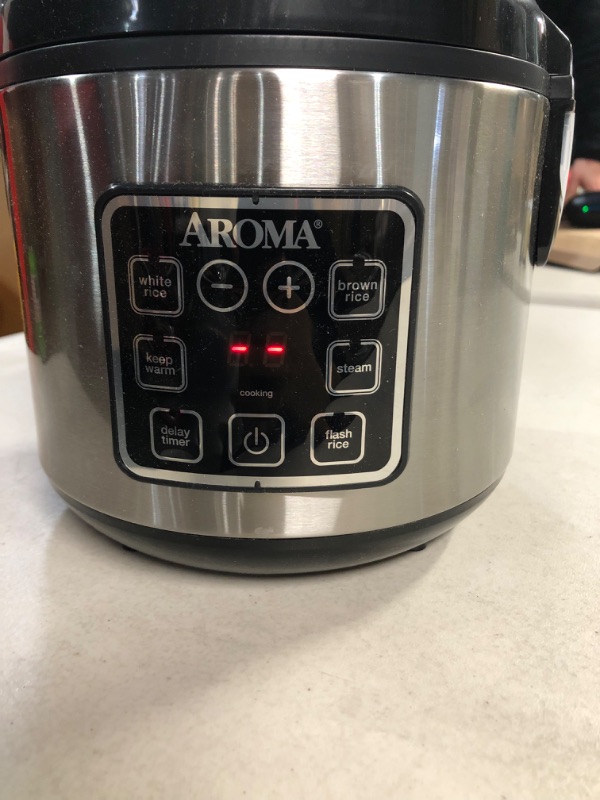 Photo 5 of **USED** Aroma Housewares ARC-914SBD Digital Cool-Touch Rice Grain Cooker and Food Steamer, Stainless, Silver