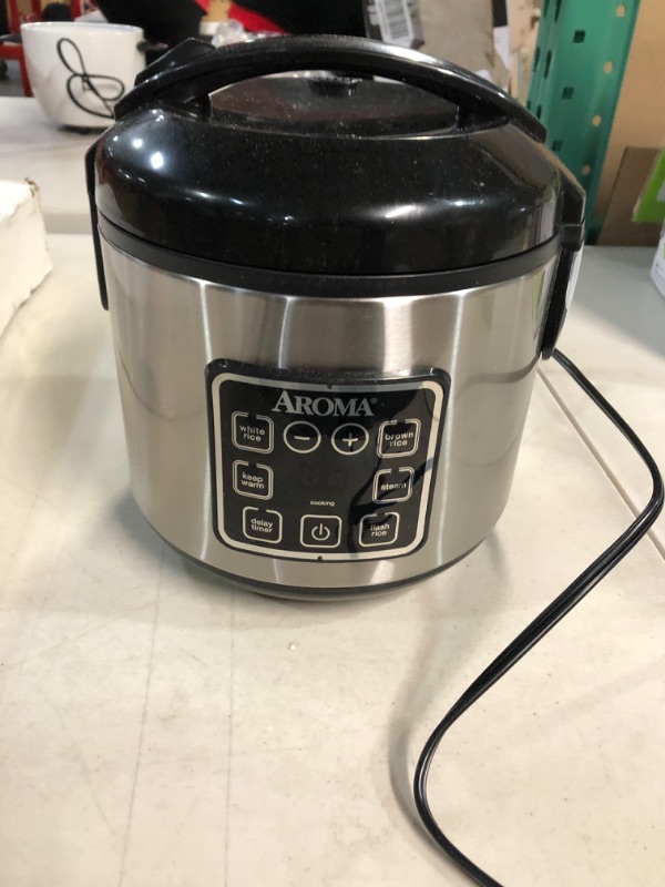 Photo 4 of **USED** Aroma Housewares ARC-914SBD Digital Cool-Touch Rice Grain Cooker and Food Steamer, Stainless, Silver